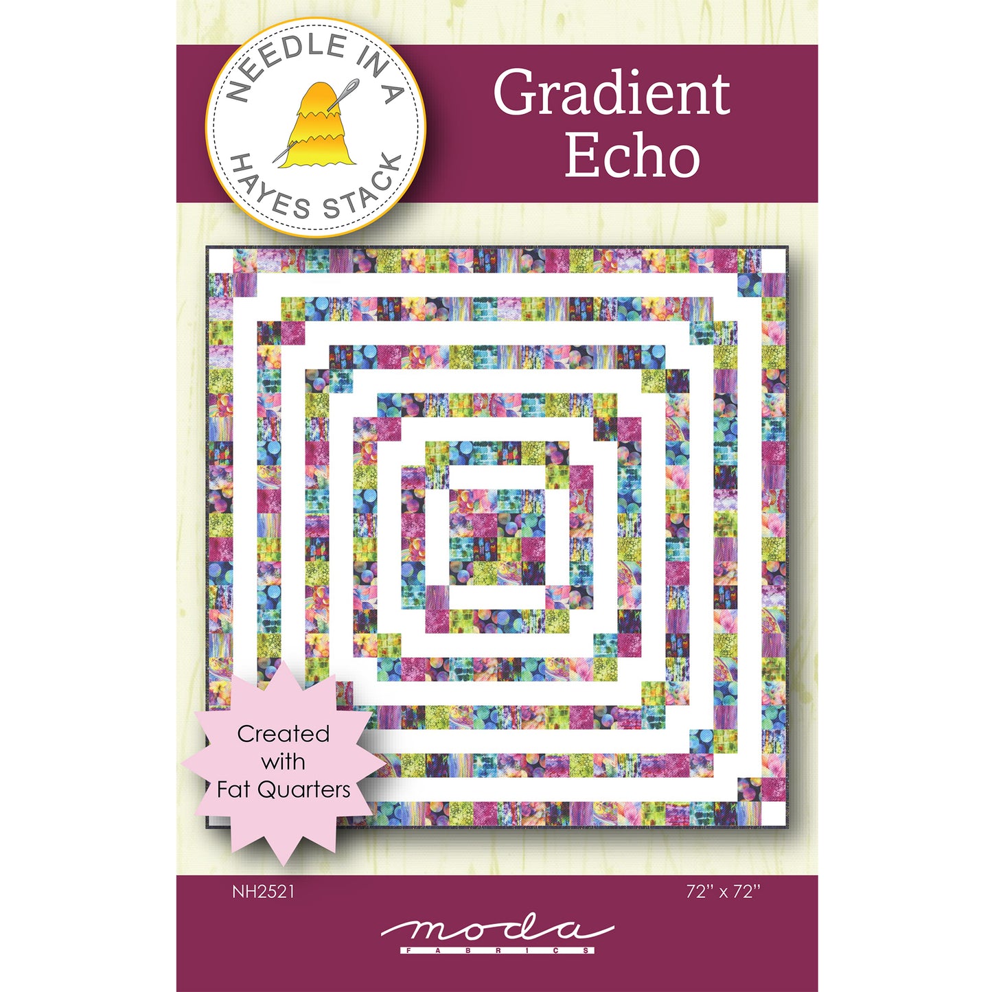 Cover image of pattern for Gradient Echo quilt.
