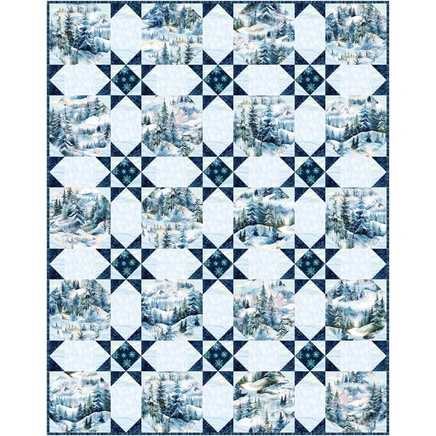 Stars in the Pines Quilt NH-2524e - Downloadable Pattern
