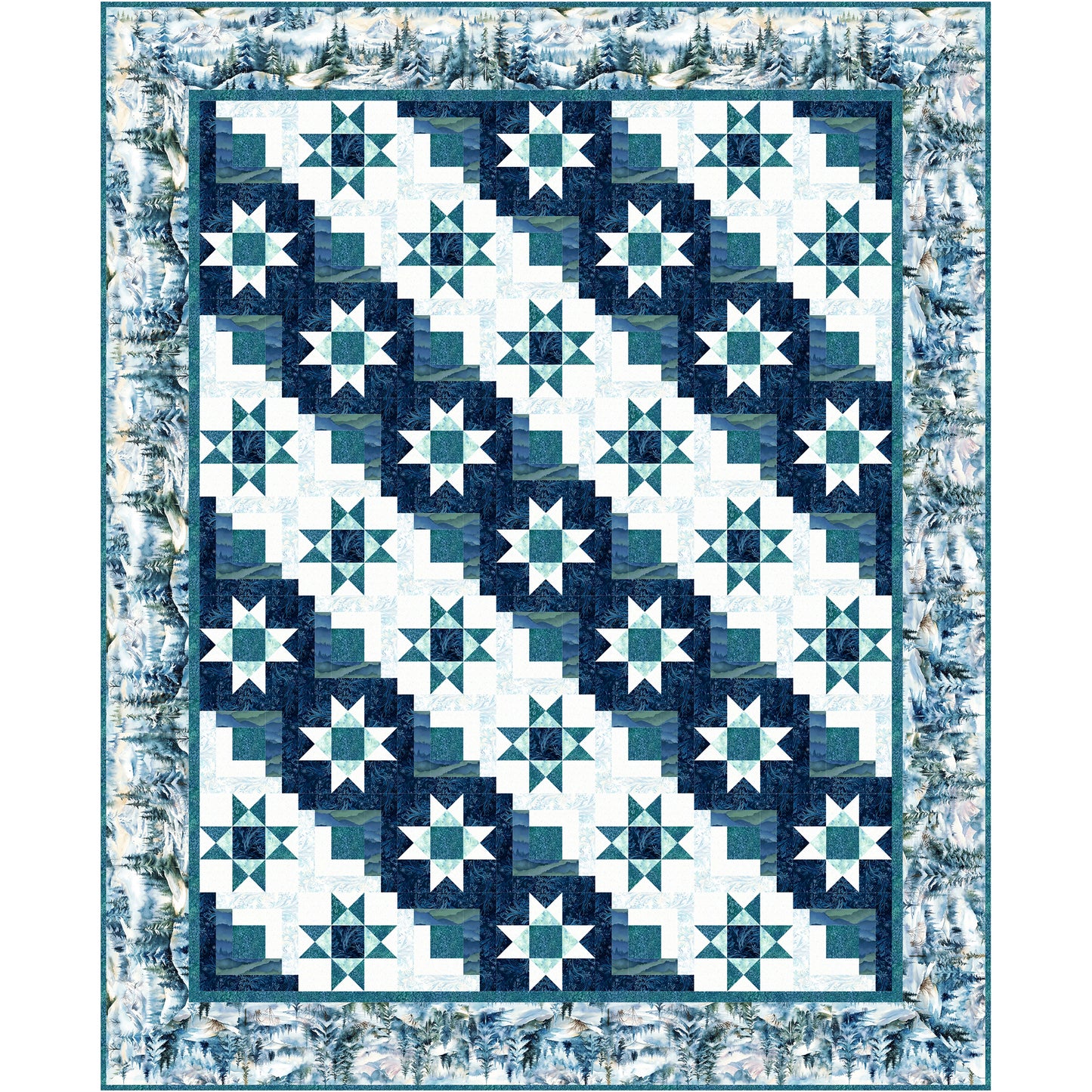 Pines & Stars Quilt NH-2525e - Downloadable Pattern