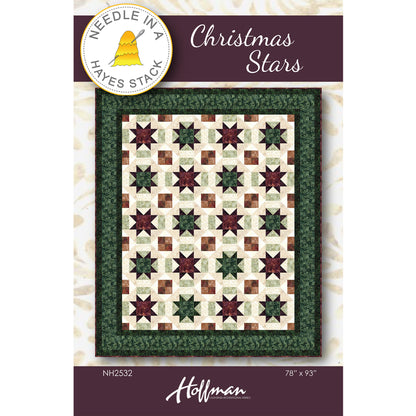 Cover image of pattern for Christmas Stars quilt.