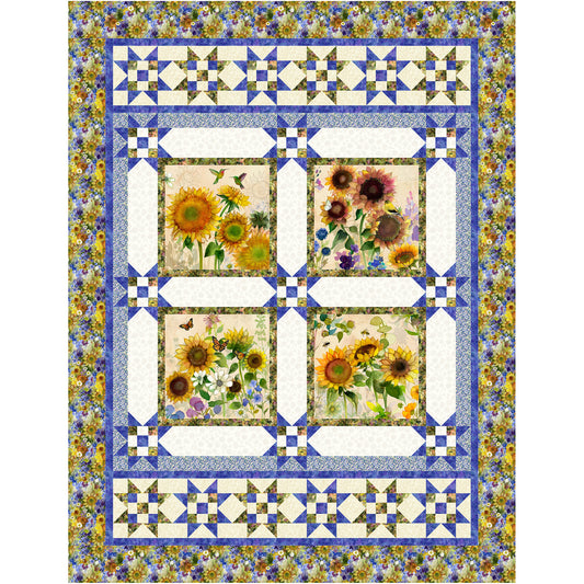 Sunflower Blooms Quilt NH-2536e - Downloadable Pattern
