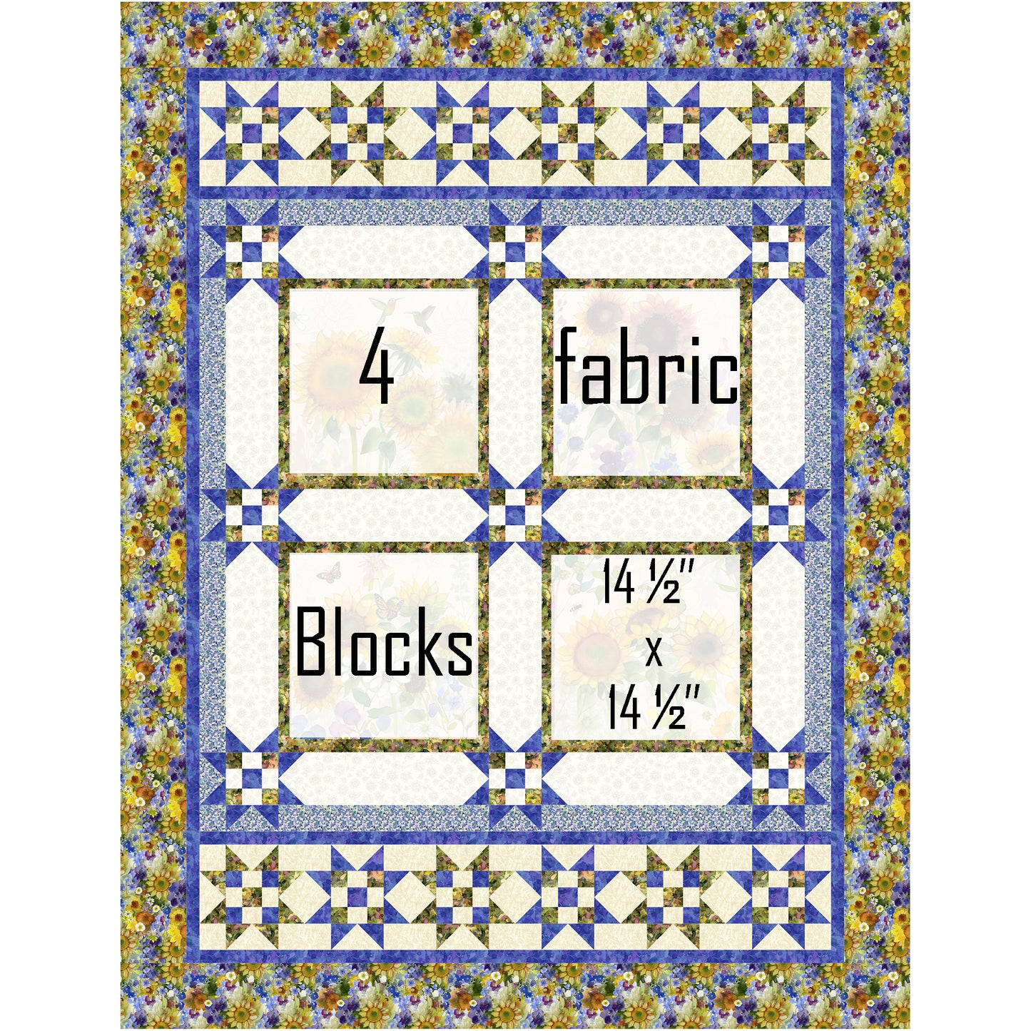 Sunflower Blooms Quilt NH-2536e - Downloadable Pattern