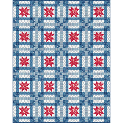 Star Spangles Plaid Quilt NH-2602e - Downloadable Pattern