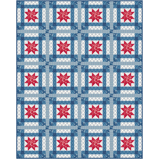 Star Spangles Plaid Quilt NH-2602e - Downloadable Pattern