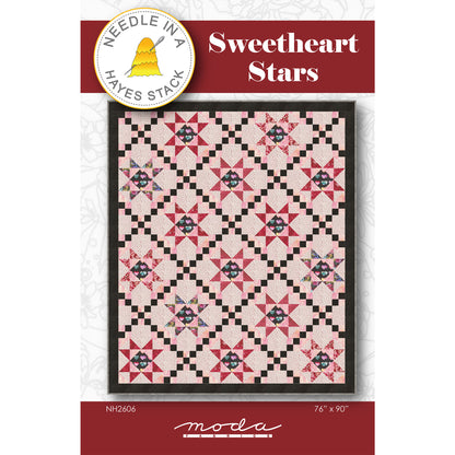 Cover image of pattern for Sweetheart Stars quilt.