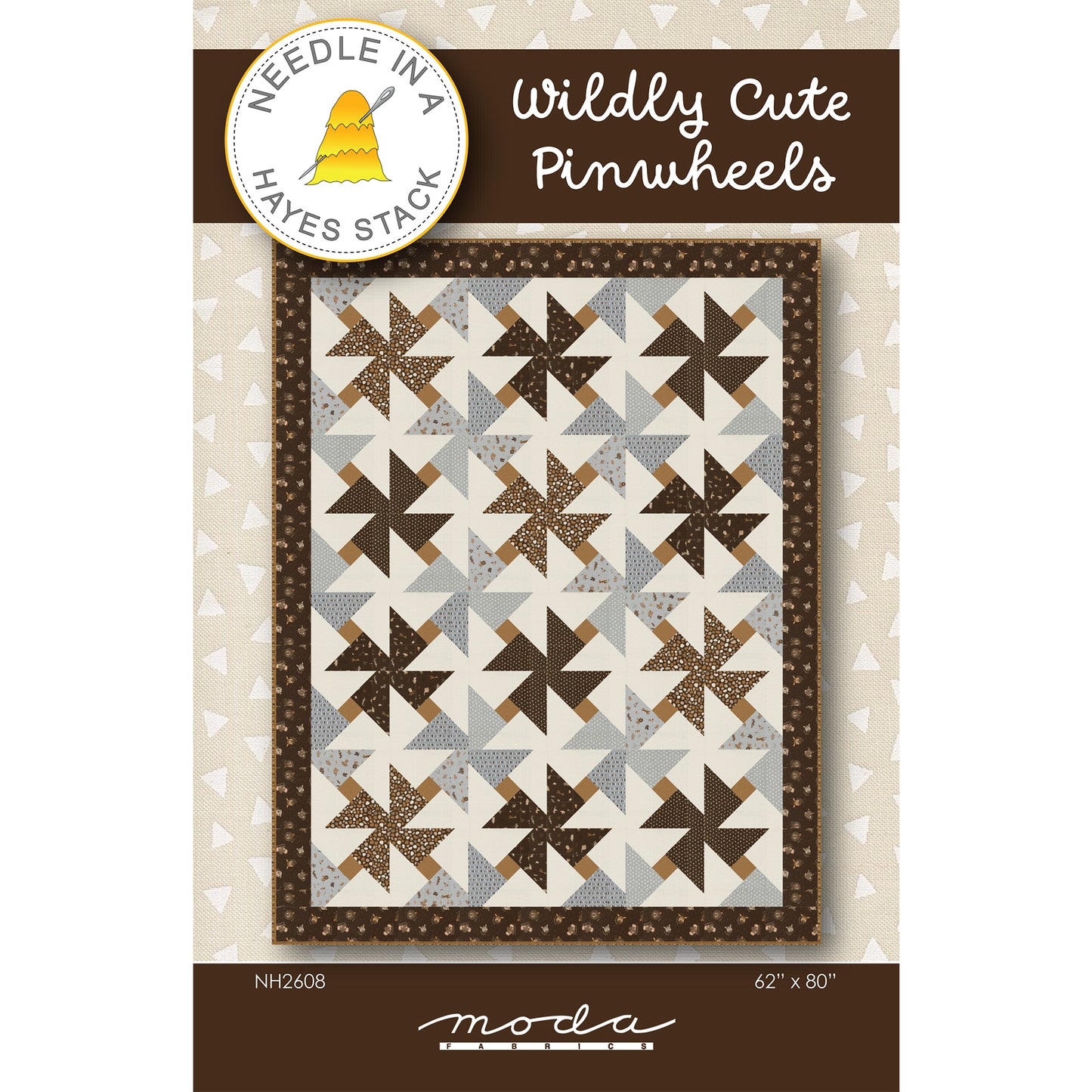 Cover image of pattern for Wildly Cute Pinwheels quilt.