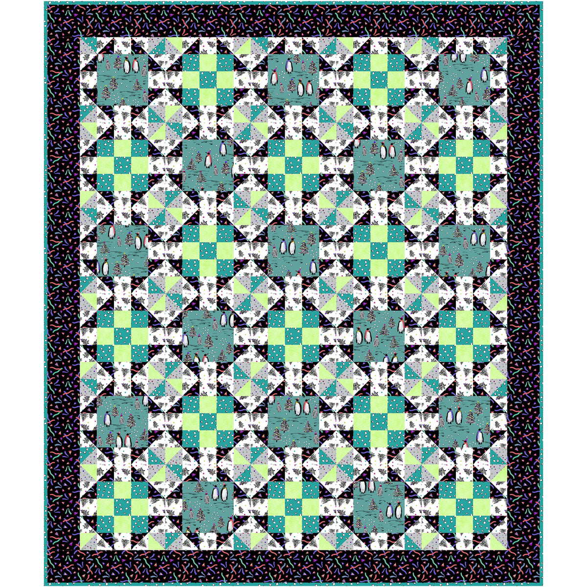 Hat & Scarf Quilt NH-2609e - Downloadable Pattern