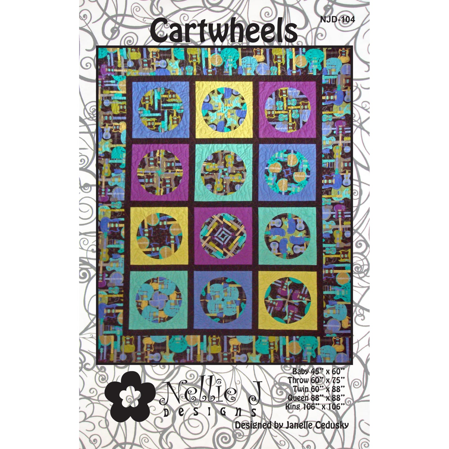 Cartwheels Quilt Pattern NJD-104 - Paper Pattern