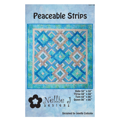 Peaceable Strips Quilt Pattern NJD-106 - Paper Pattern