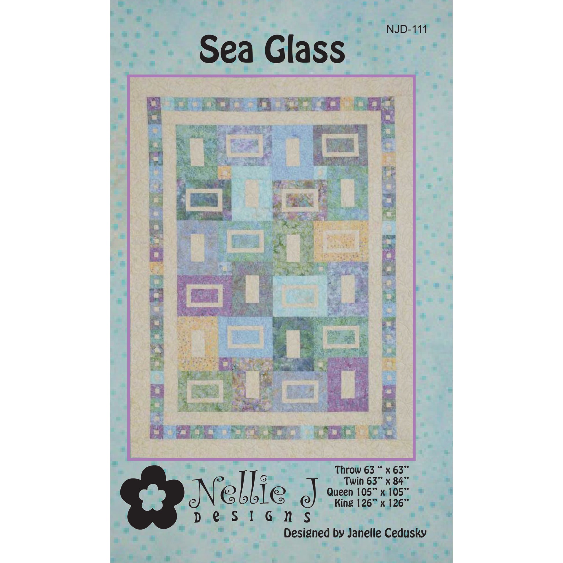 Sea Glass quilt pattern cover