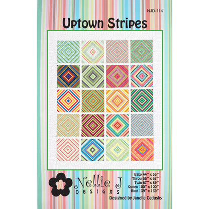 Uptown Stripes Quilt Pattern NJD-114 - Paper Pattern