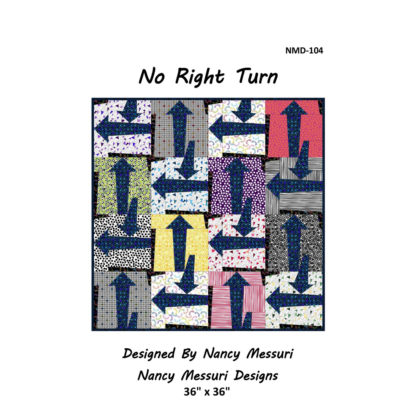 No Right Turn Wall Hanging Pattern NMD-104 - Paper Pattern