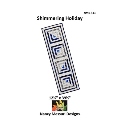 Shimmering Holiday Table Runner Pattern NMD-113w  - Wholesale Product