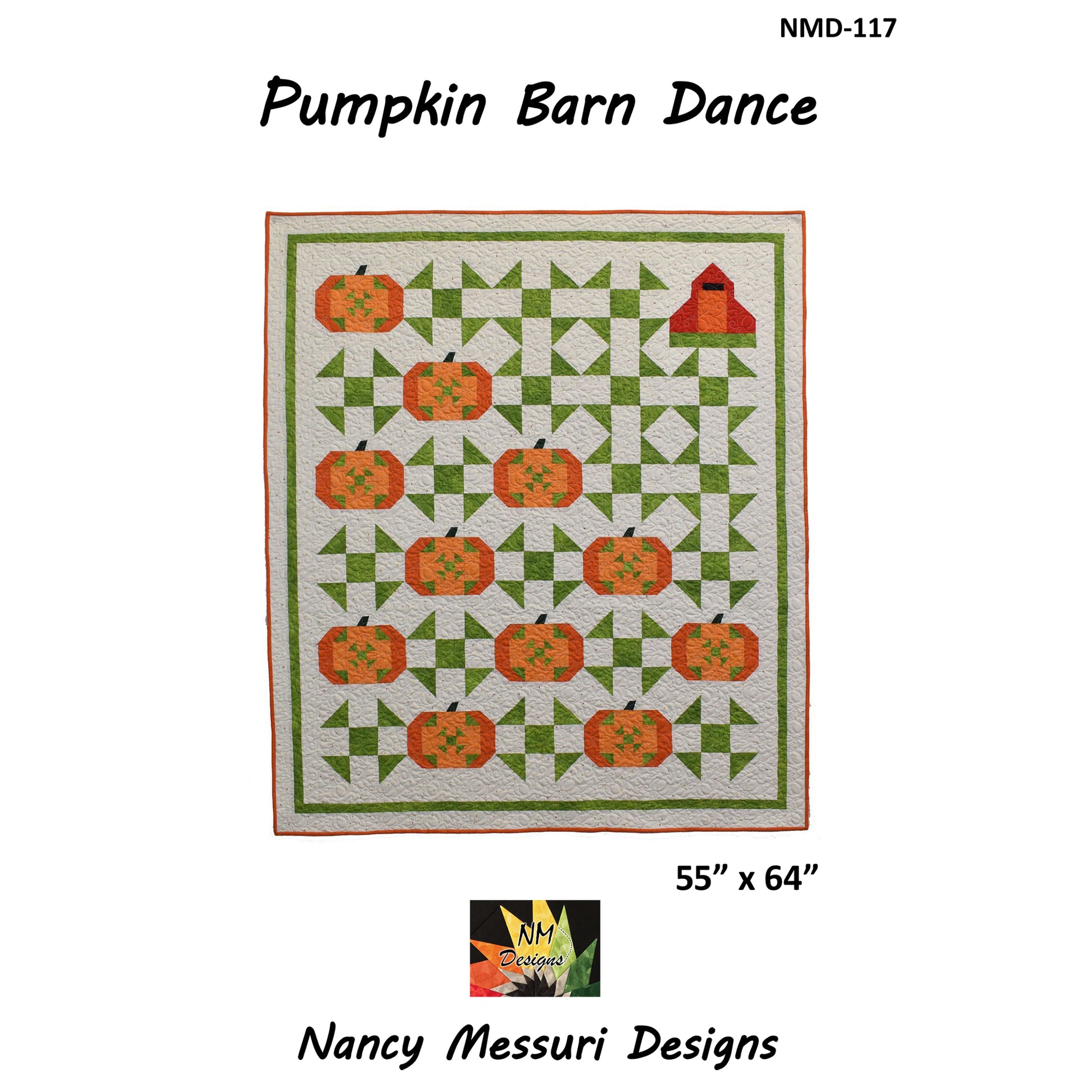 Cover image of pattern for Pumpkin Barn Dance Quilt.