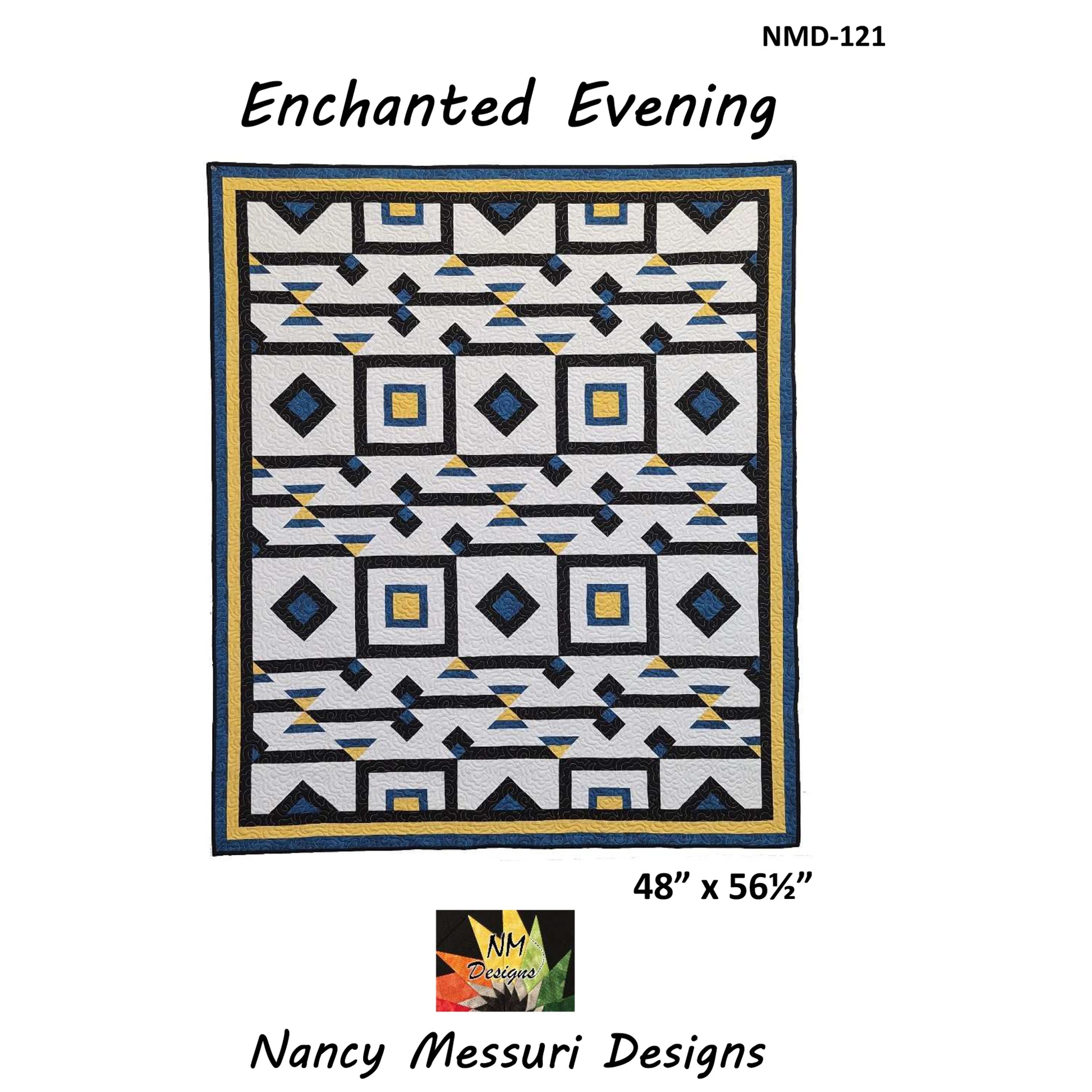 Cover image of pattern for Enchanted Evening quilt.