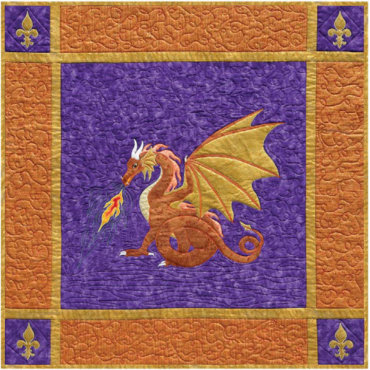 Dragonfire Wall Hanging Pattern NS-24 - Paper Pattern