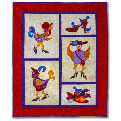 Hens on Heels Quilt Pattern NS-5 - Paper Pattern