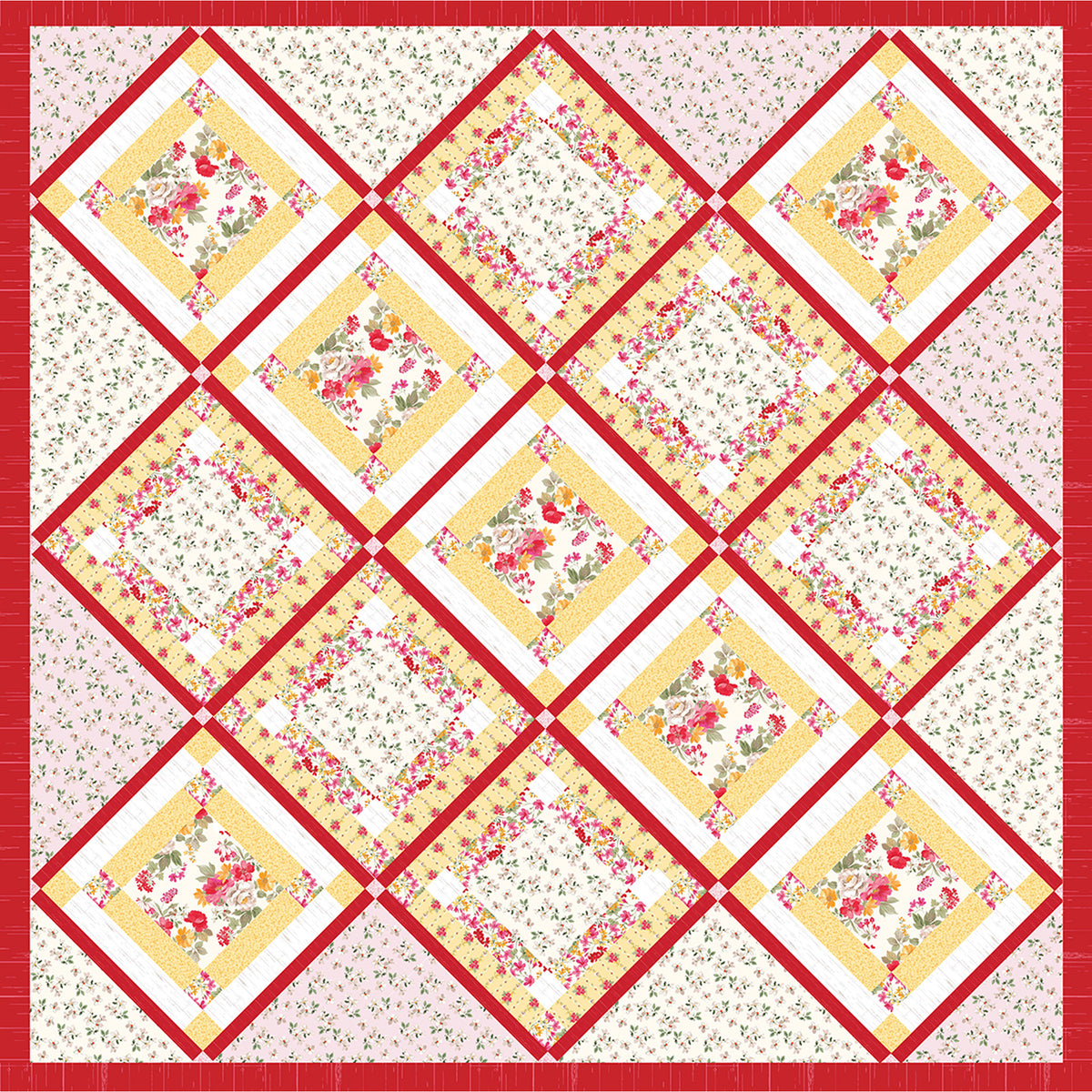 Nested Quilt Pattern Nested 9-Patch Quilt NZP-Q004e - Downloadable Pattern – QuiltWoman.com