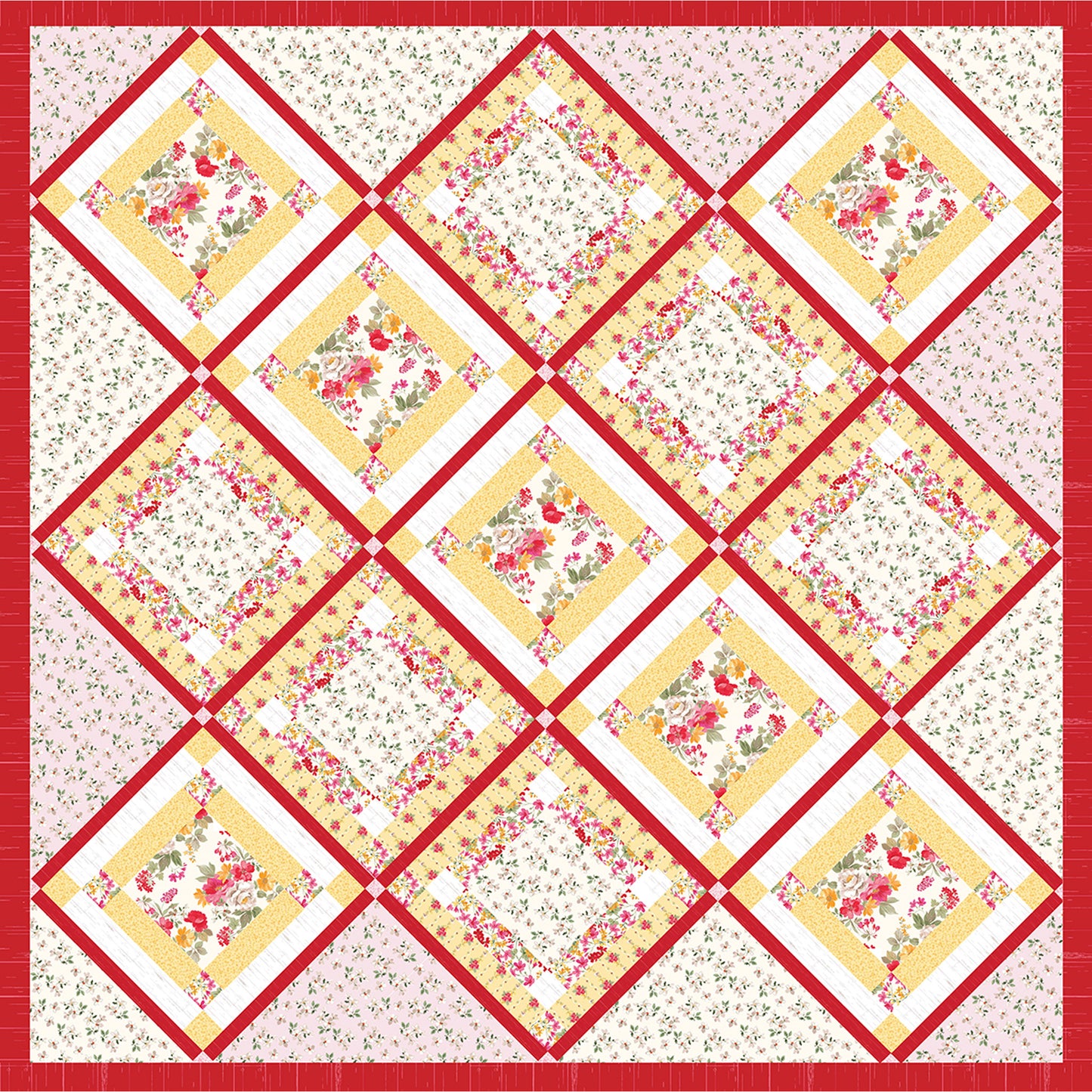 Nested 9-Patch Quilt Pattern NZP-Q004 - Paper Pattern