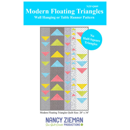 Modern Floating Triangles NZP-Q009e - Downloadable Pattern