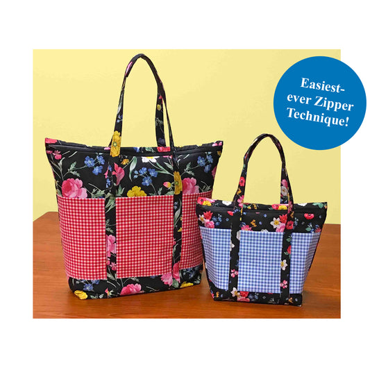 Cooler Grocery Tote & Insulated Lunch Tote NZP-Q012e - Downloadable Pattern