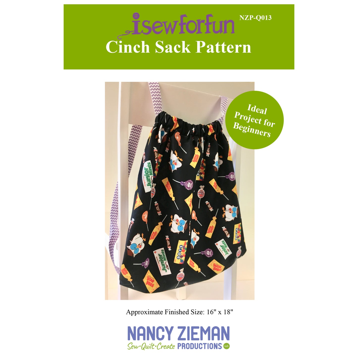 I Sew For Fun Cinch Sack NZP-Q013e - Downloadable Pattern