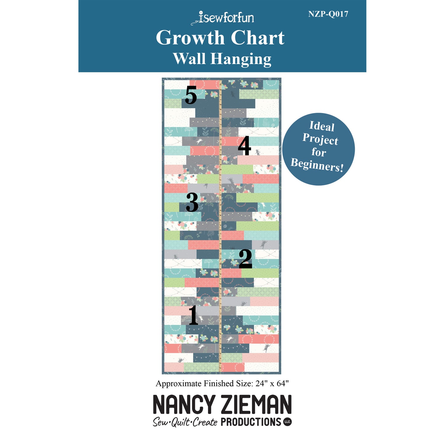 Growth Chart Wall Hanging NZP-Q017e - Downloadable Pattern