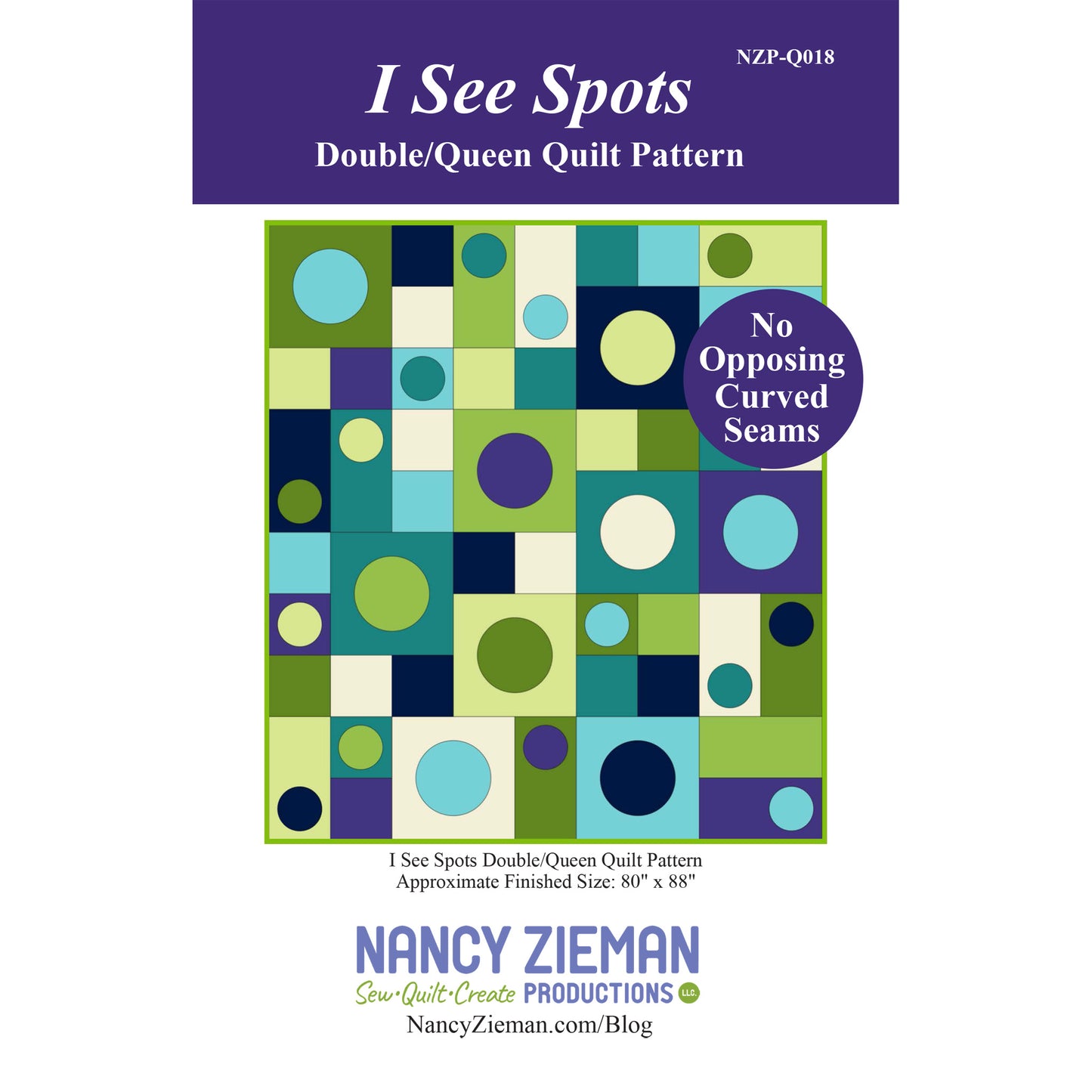 I See Spots Double/Queen Quilt NZP-Q018e - Downloadable Pattern