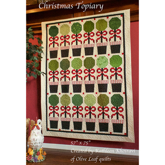 Christmas Topiary Quilt OLQ-102e - Downloadable Pattern