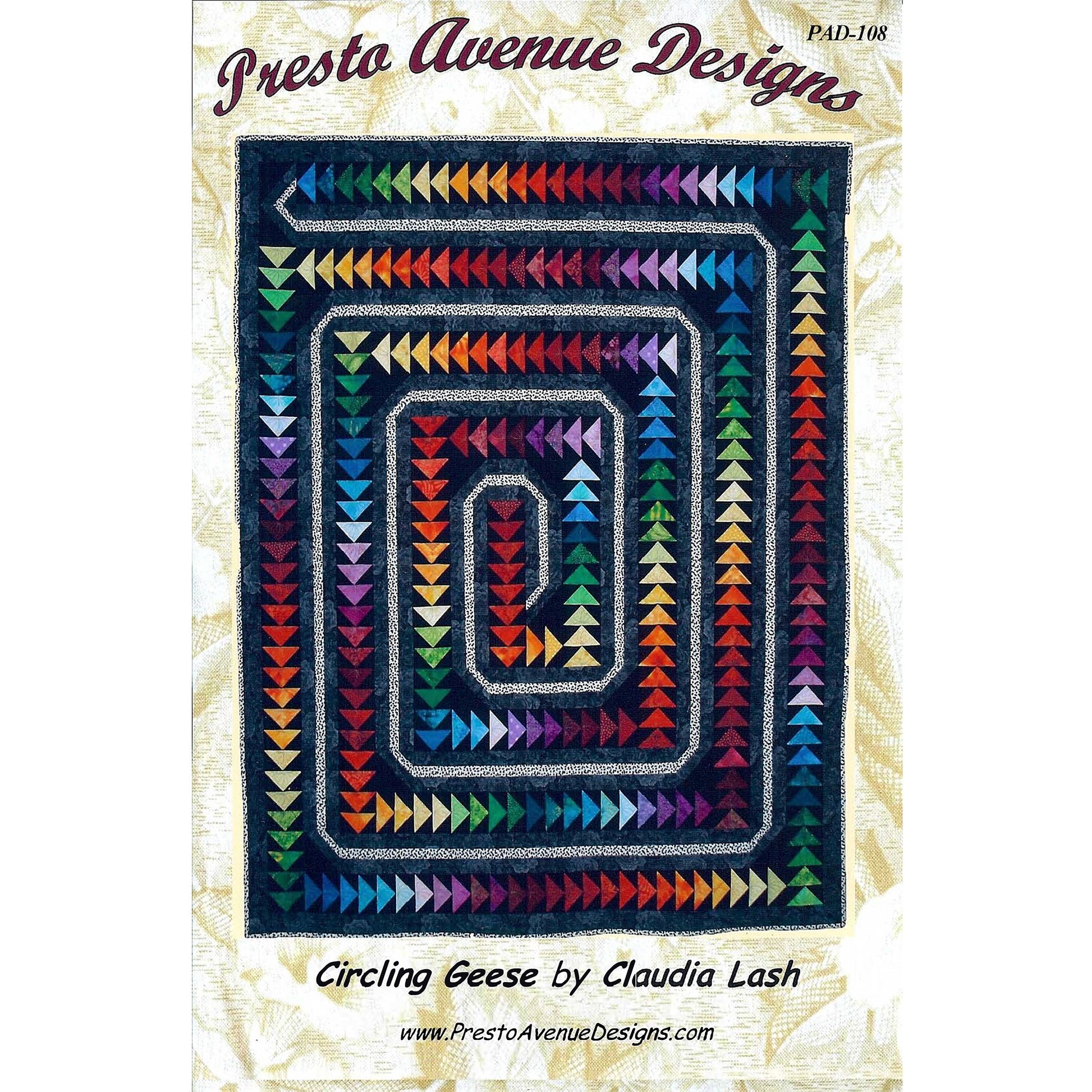 Cover image of pattern for Circling Geese quilt.