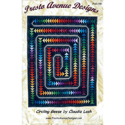 Cover image of pattern for Circling Geese quilt.