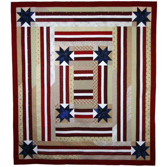 Stars and Stripes Quilt PAD-134e - Downloadable Pattern