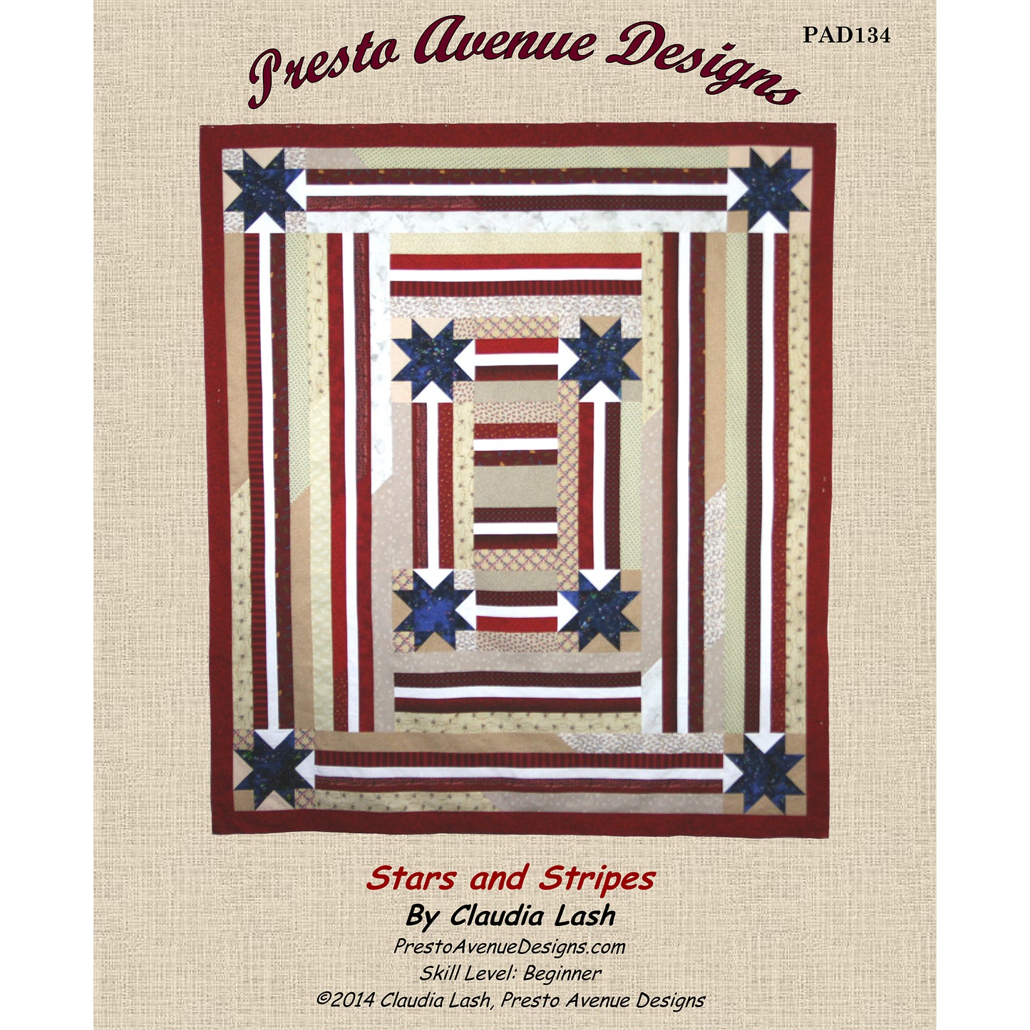 Stars and Stripes Quilt PAD-134e - Downloadable Pattern