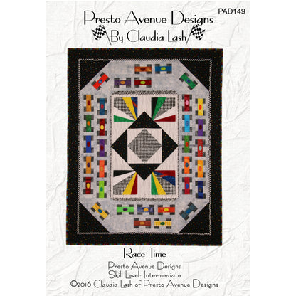 Cover image of pattern for Race Time quilt.
