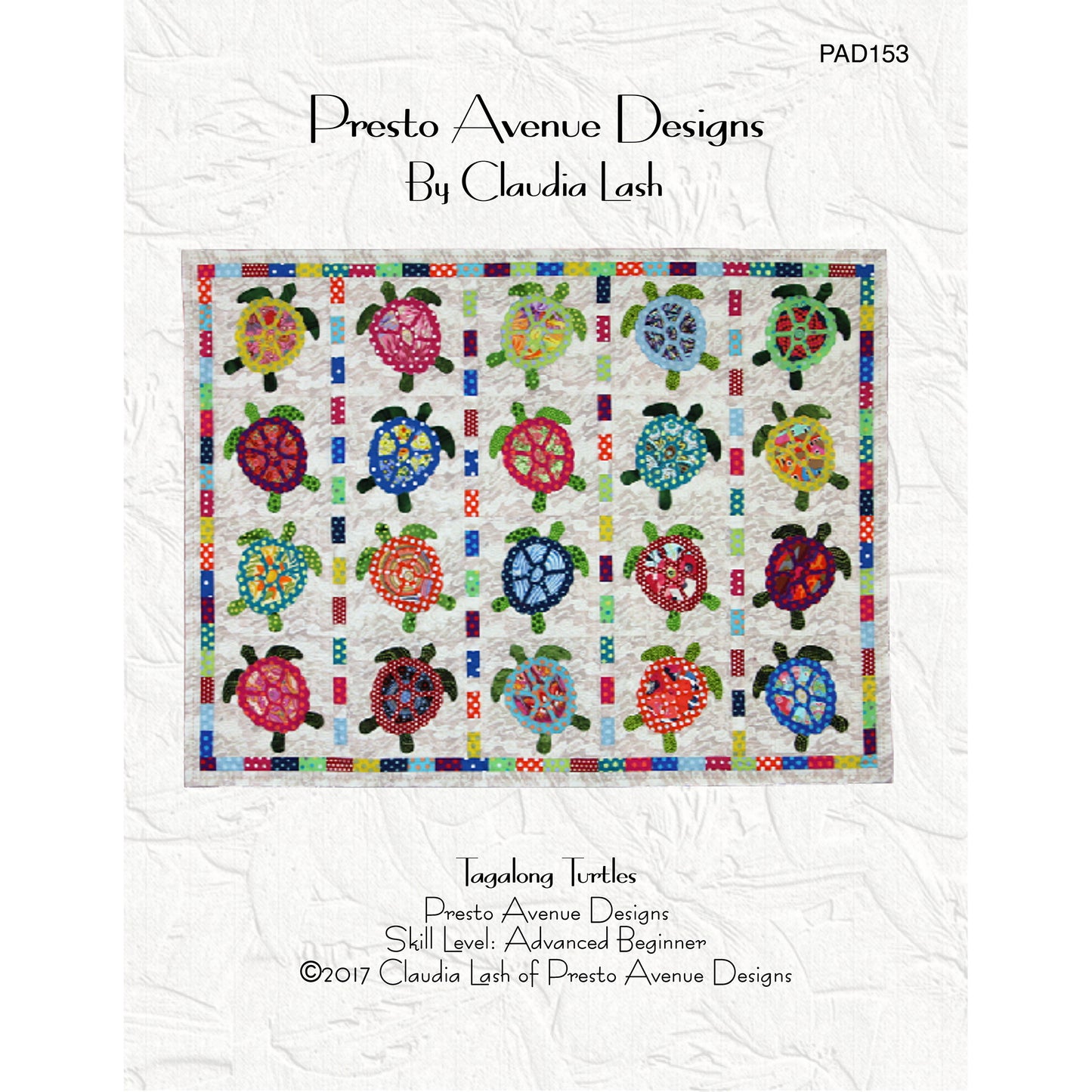 Cover image of pattern for Tagalong Turtles Quilt.