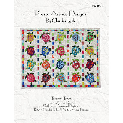 Cover image of pattern for Tagalong Turtles Quilt.