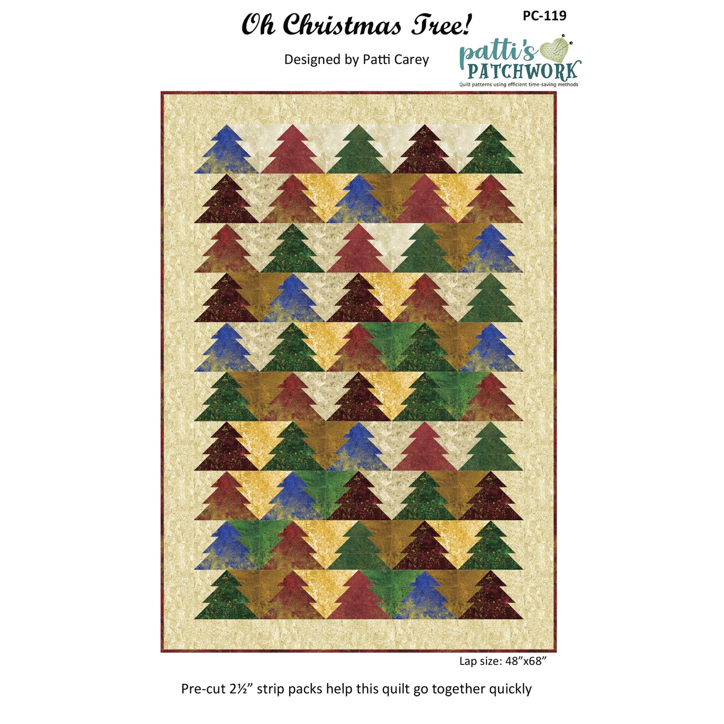 Cover image of pattern for Oh Christmas Tree Quilts.