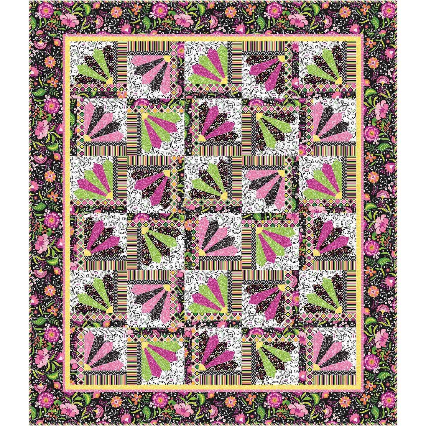 Scrappy Fans Quilt Pattern PC-127w - Wholesale Product