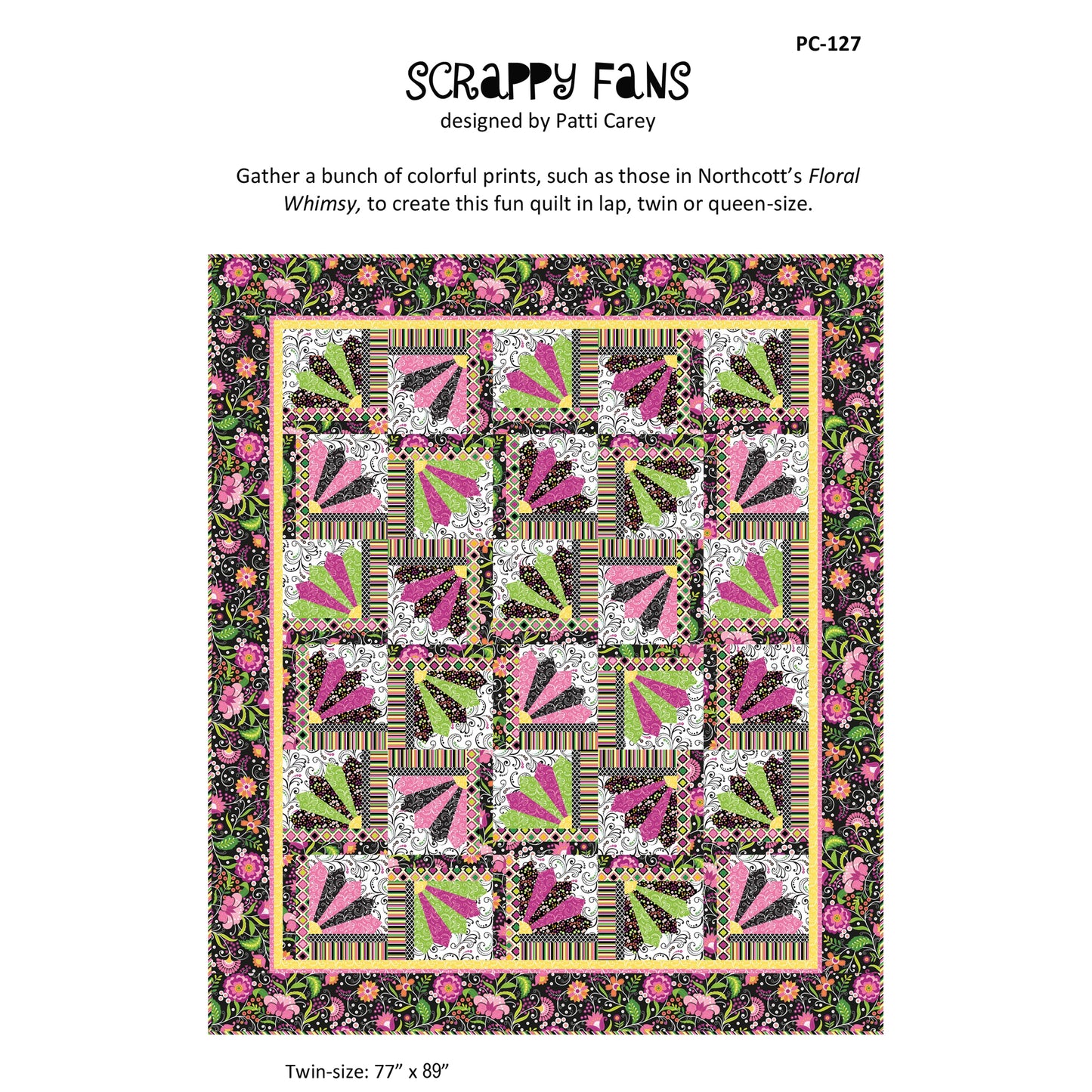 Scrappy Fans Quilt Pattern PC-127w - Wholesale Product