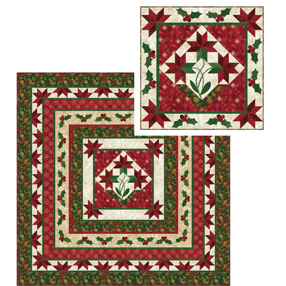 Poinsettia Medallion Quilt Pattern PC-144 - Paper Pattern