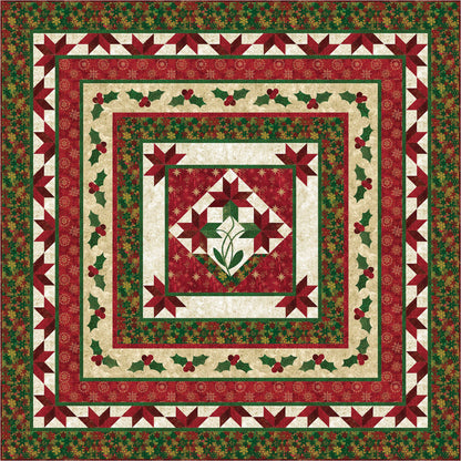 Poinsettia Medallion Quilt Pattern PC-144 - Paper Pattern