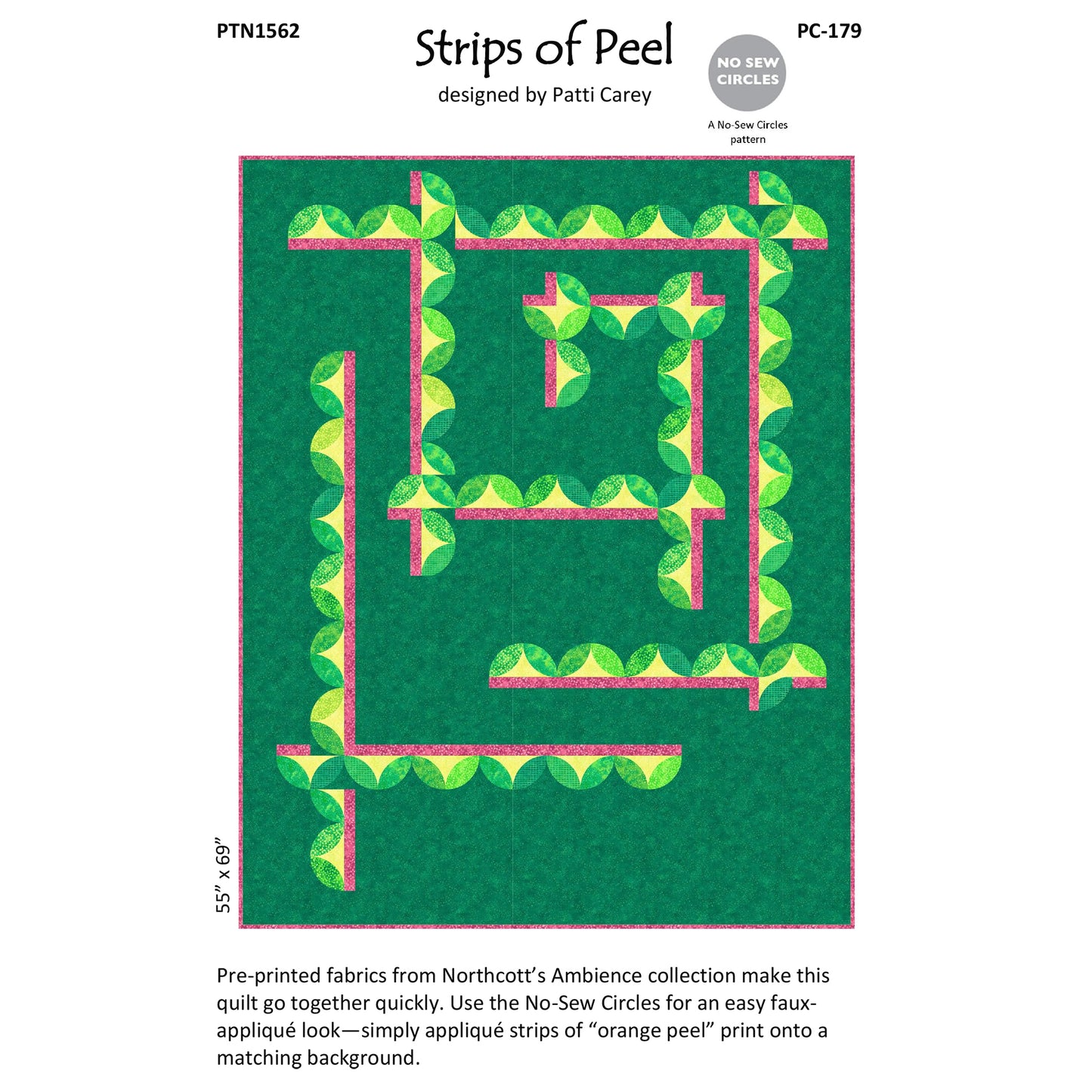 Strips of Peel Quilt Pattern PC-179 - Paper Pattern
