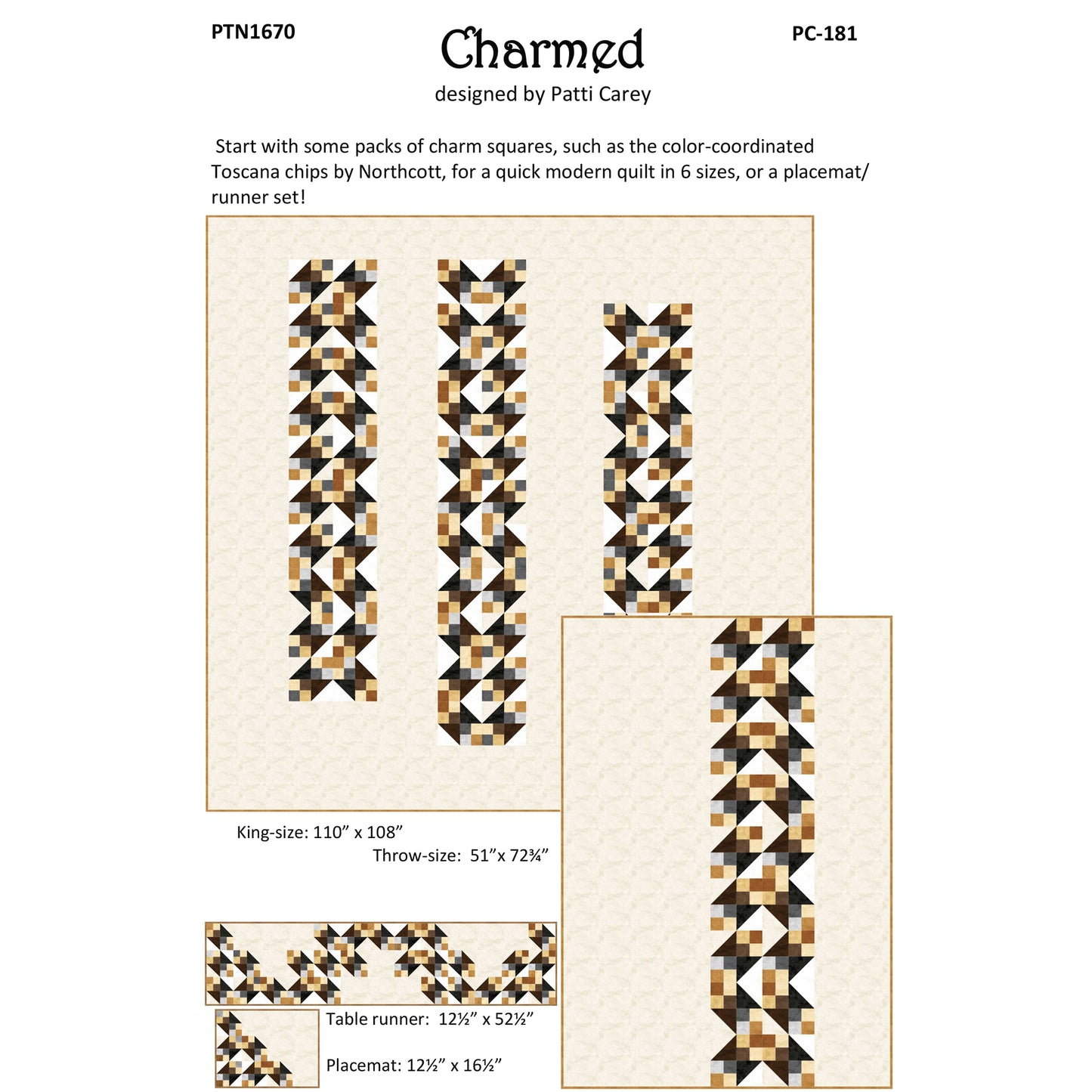 Charmed Quilt Pattern PC-181 - Paper Pattern