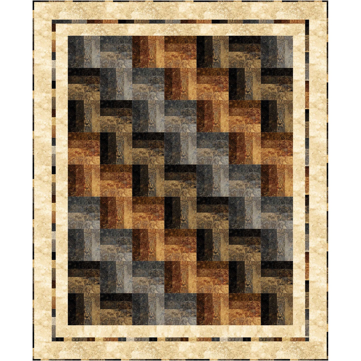 Strip-Easy Rail Fence Quilt PC-187e - Downloadable Pattern