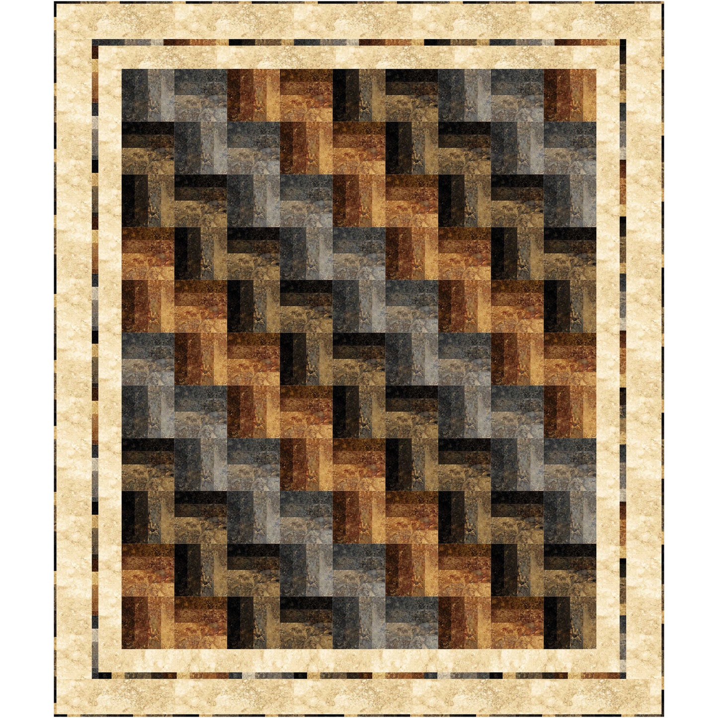 Strip-Easy Rail Fence Quilt PC-187e - Downloadable Pattern
