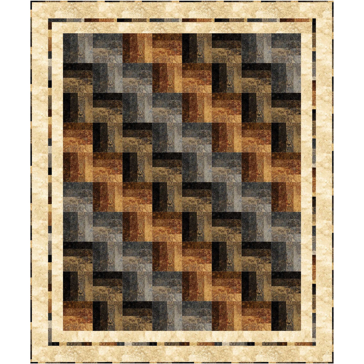 Strip-Easy Rail Fence Quilt PC-187e - Downloadable Pattern