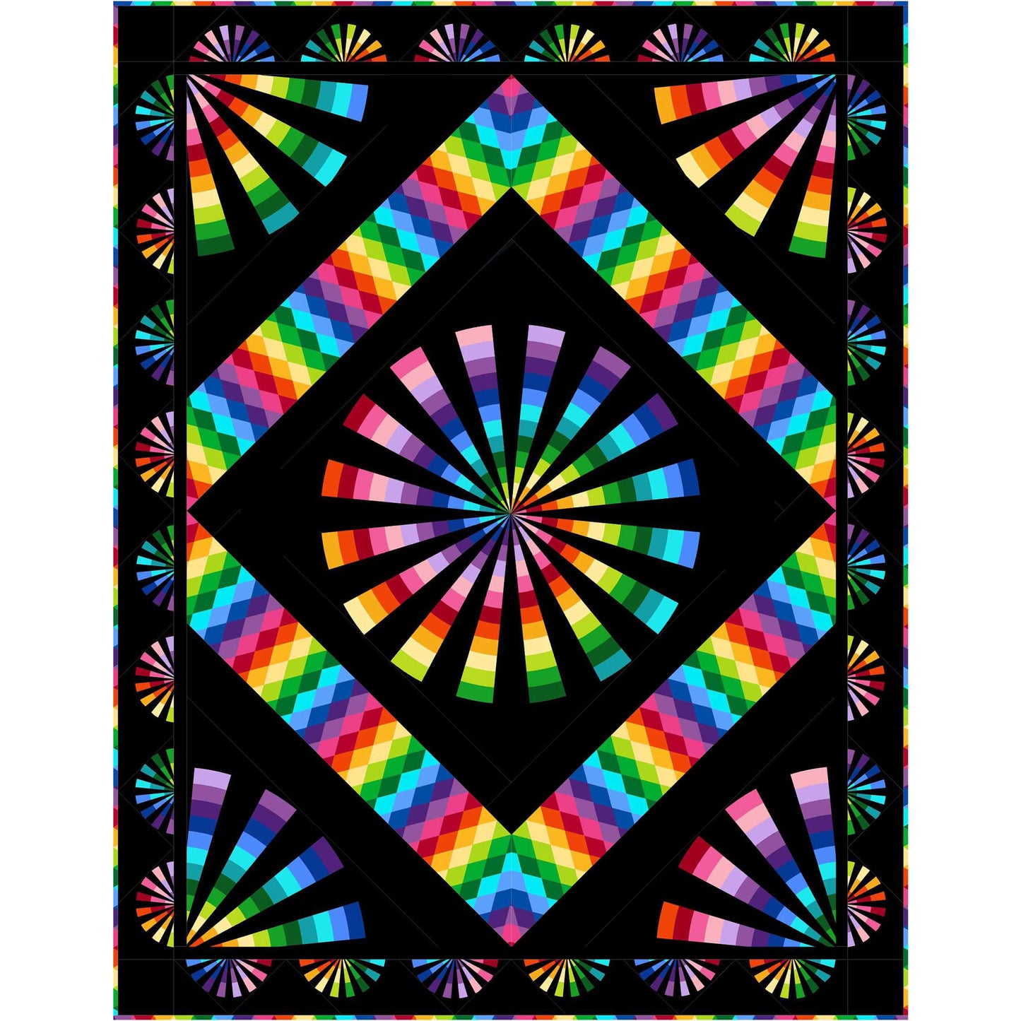 Psychedelic Spin Quilt PC-201e - Downloadable Pattern