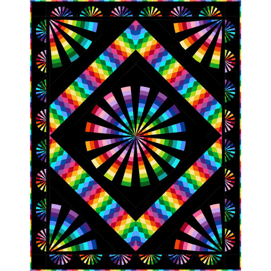 Psychedelic Spin Quilt Pattern PC-201 - Paper Pattern