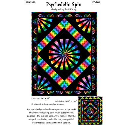 Psychedelic Spin Quilt PC-201e - Downloadable Pattern