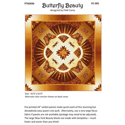 Butterfly Beauty Quilt Pattern PC-205 - Paper Pattern